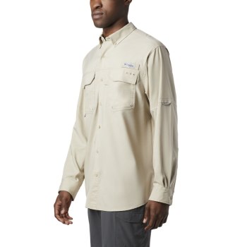 Columbia PFG Blood and Guts III Long Sleeve Woven Big, Camisa Kaki Para Hombre | 503192-OQN